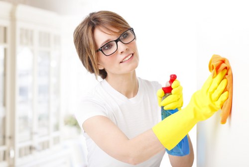 Putney oven cleaner working on greasy oven door and racks